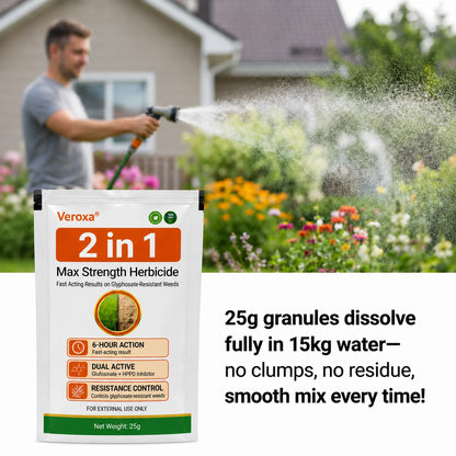 🔥Veroxa® Advanced 2-in-1 Pro+ Herbicide | Upgraded Formula for 6-Hour Rapid Kill, Root Eradication & Destroys Glyphosate-Resistant Weeds (Copy)