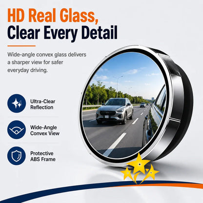 💥LIMITED DEAL 70%OFF💥 2-Pack Blind Spot Mirrors – 360° Adjustable Wide-Angle Rearview Safety Mirrors