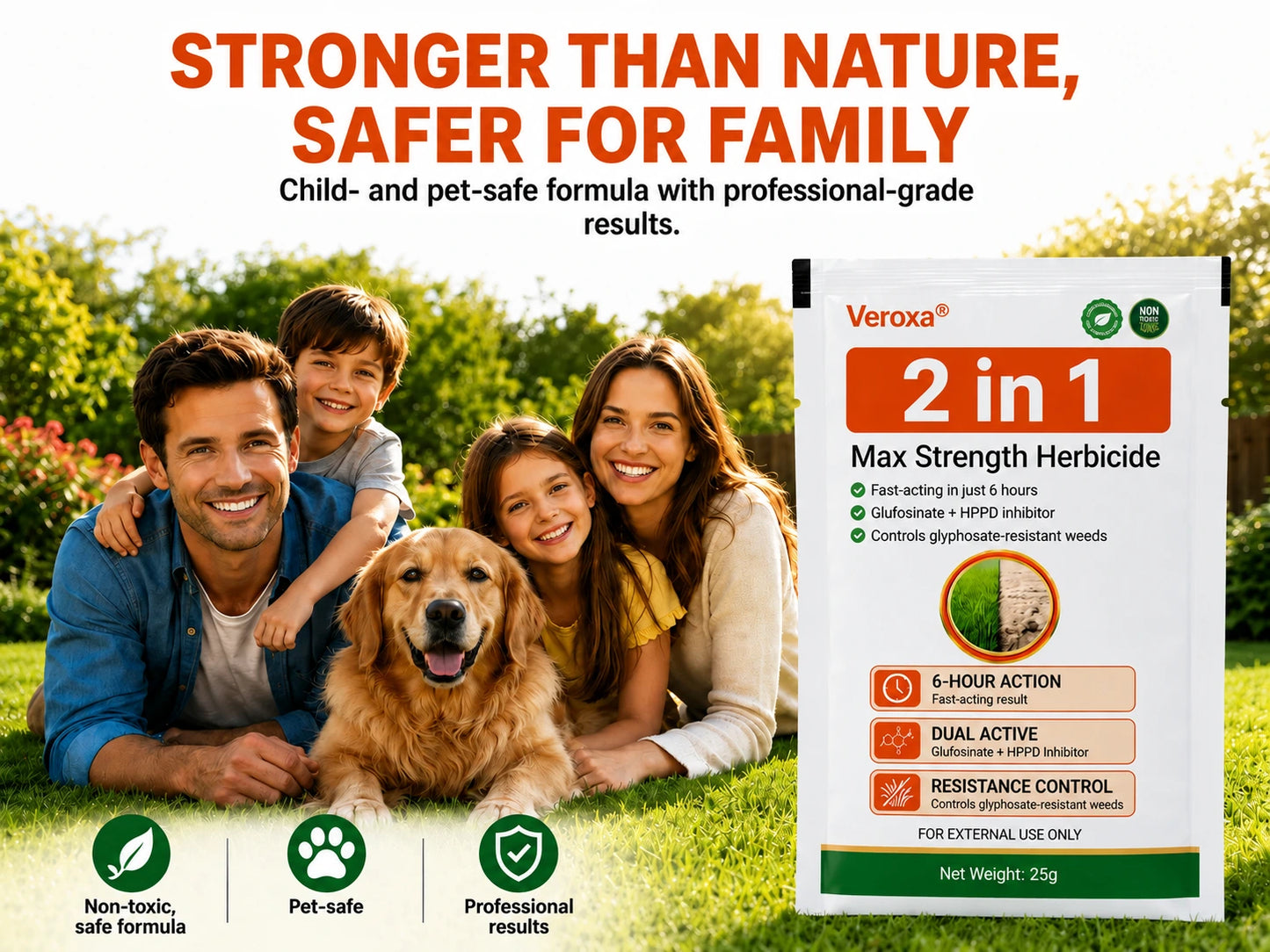 🔥Veroxa® Advanced 2-in-1 Pro+ Herbicide | Upgraded Formula for 6-Hour Rapid Kill, Root Eradication & Destroys Glyphosate-Resistant Weeds (Copy)