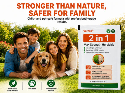 🔥Veroxa® Advanced 2-in-1 Pro+ Herbicide | Upgraded Formula for 6-Hour Rapid Kill, Root Eradication & Destroys Glyphosate-Resistant Weeds (Copy)