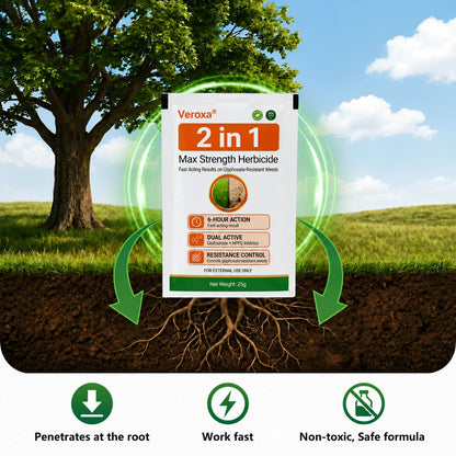 🔥Veroxa® Advanced 2-in-1 Pro+ Herbicide | Upgraded Formula for 6-Hour Rapid Kill, Root Eradication & Destroys Glyphosate-Resistant Weeds (Copy)