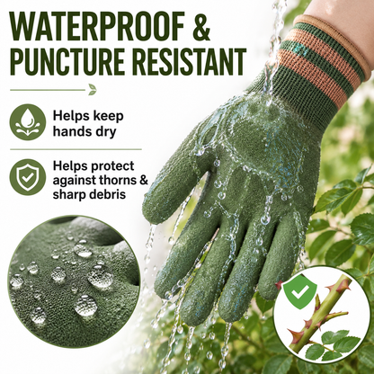Vigoro™ Heavy-Duty Waterproof Gardening & Work Gloves with Anti-Slip Rubber Grip