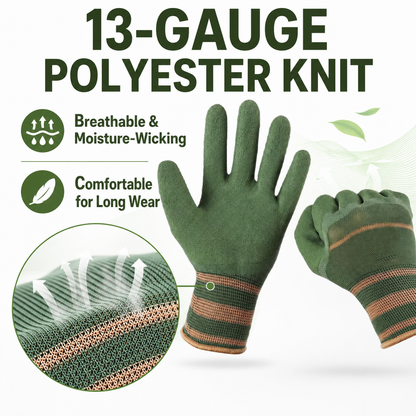 Vigoro™ Heavy-Duty Waterproof Gardening & Work Gloves with Anti-Slip Rubber Grip