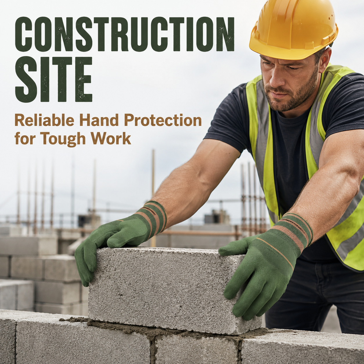 Vigoro™ Heavy-Duty Waterproof Gardening & Work Gloves with Anti-Slip Rubber Grip