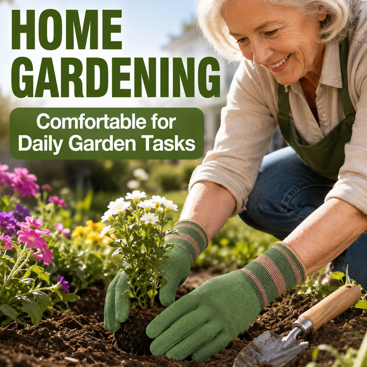 Vigoro™ Heavy-Duty Waterproof Gardening & Work Gloves with Anti-Slip Rubber Grip